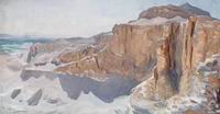 (image for) Handmade oil painting Copy paintings of famous artists John Singer Sargenti's art Cliffs at Deir el B